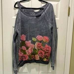 Chaser sweatshirt with roses